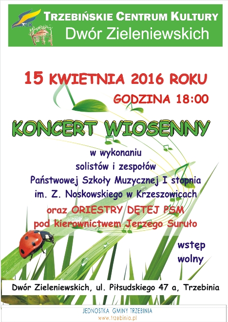 "Koncert Wiosenny" w Dworze Zieleniewskich