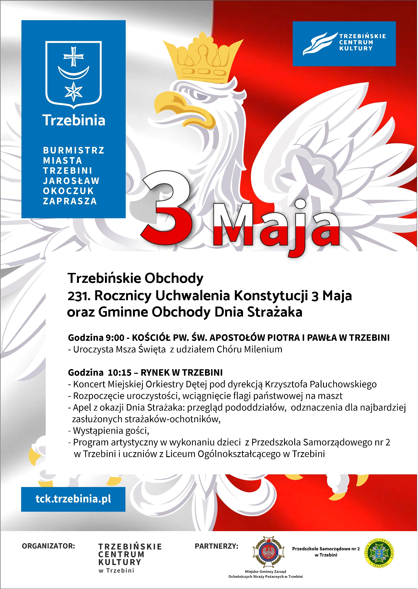 Trzebińskie Obchody 231 Rocznicy konstytucji 3 Maja  oraz Gminne Obchody Dnia Strażaka